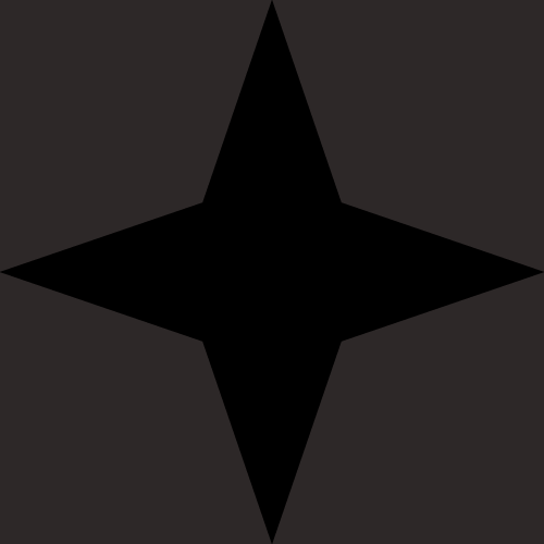 Black 4 Point Star